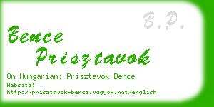 bence prisztavok business card